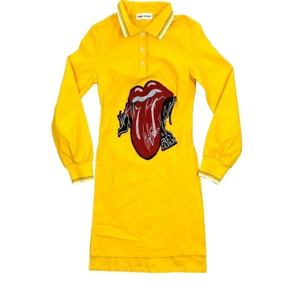 Shane Justin Dress size XS Sexy Short ROLLING LOUD Split Dress Preppy Collar - Picture 1 of 13